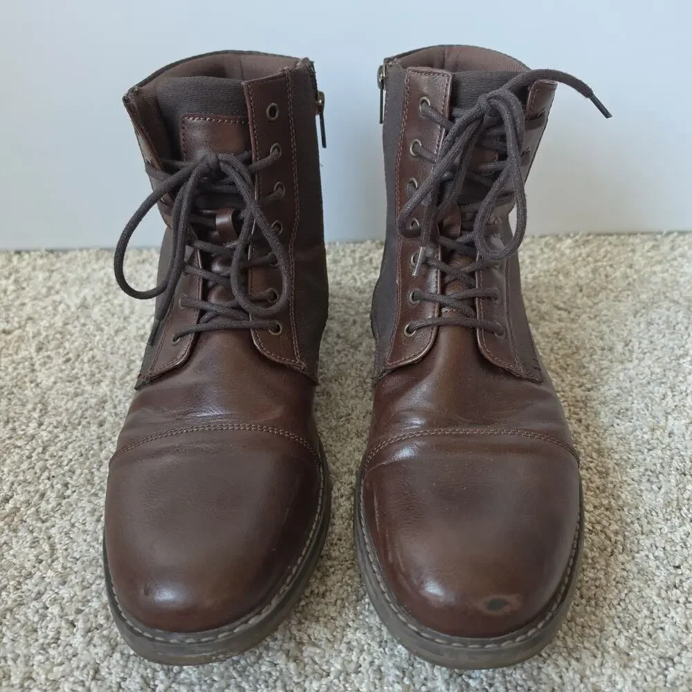 Sonoma Ortholite Eco Dress Boots Mens Brown Faux Leather Size 13 M